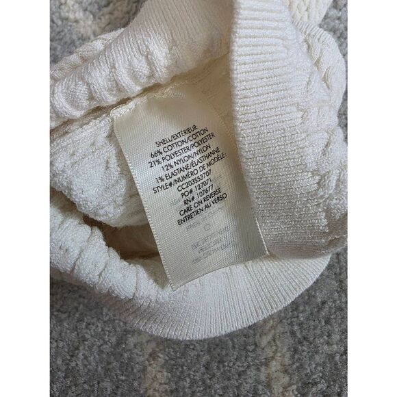 Alice and Olivia White Turtleneck Open Back Knit Top XS - Picture 5 of 5